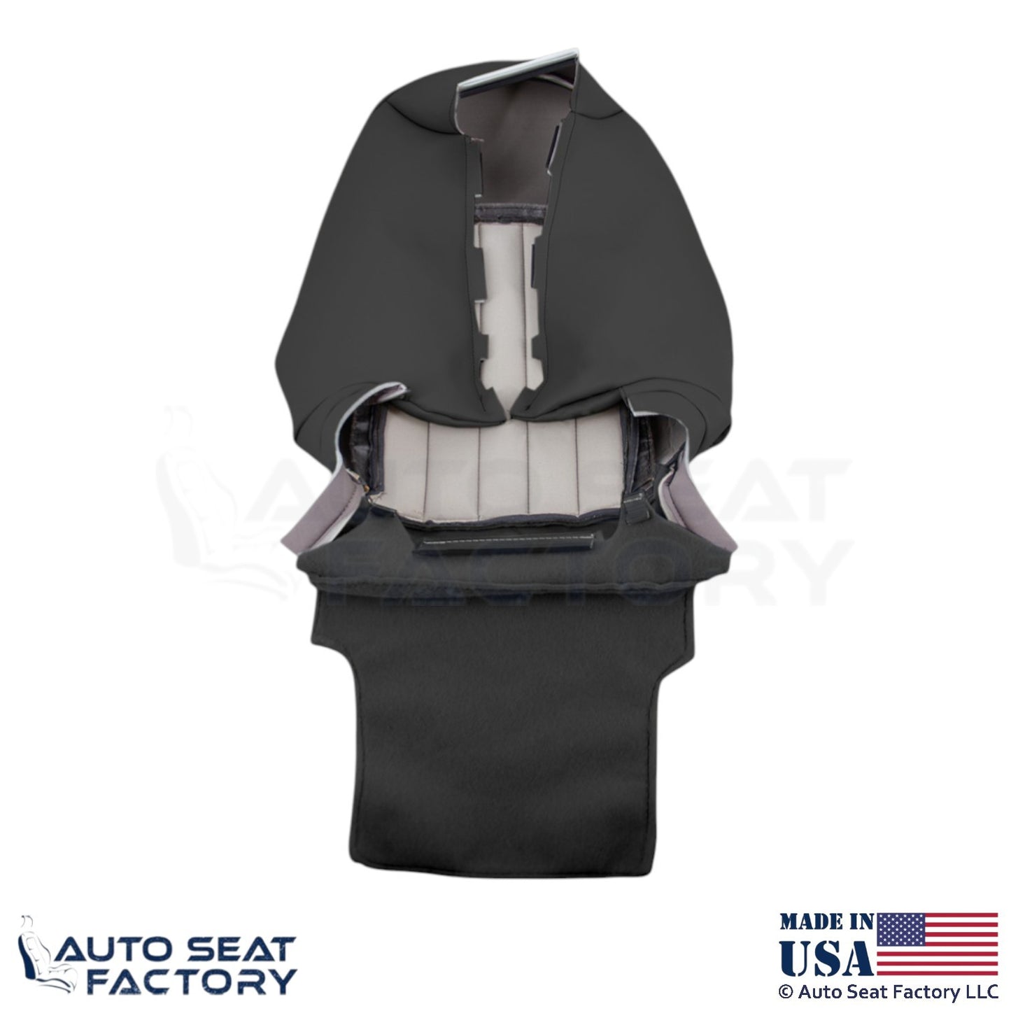 2008-2012 Fits Infiniti EX35 Genuine Leather Front Top Seat Covers Graphite - OEM-Style Replacement Seat Cover