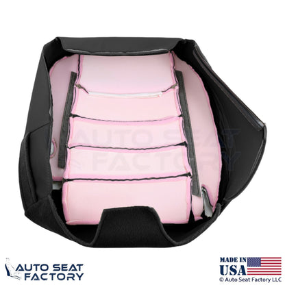 1999-2001 For Lincoln Town Car Genuine Leather Front Bottom Covers Deep Charcoal - OEM-Style Replacement Seat Cover