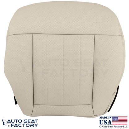 2014-2016 Fits Mercedes Benz E550 Leatherette Perf Bottom Seat Covers Silk Beige - OEM-Style Replacement Seat Cover