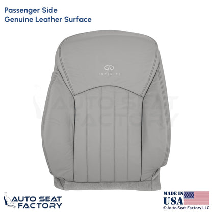 2008-2010 For Infiniti EX35 Genuine Leather Passenger Top Seat Cover Stone - OEM-Style Replacement Seat Cover
