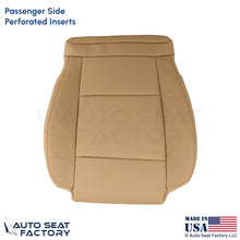 2013-2014 Fits Cadillac ATS Leather Perf Front Passenger Bottom Cover Caramel - OEM-Style Replacement Seat Cover