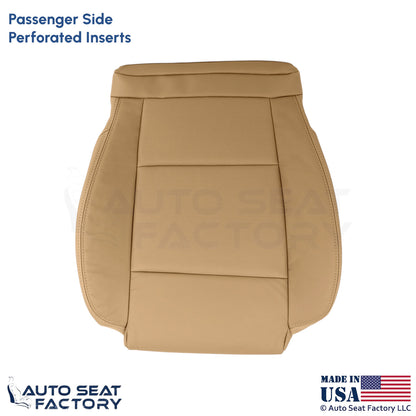 2013-2014 Fits Cadillac ATS Leather Perf Front Passenger Bottom Cover Caramel - OEM-Style Replacement Seat Cover