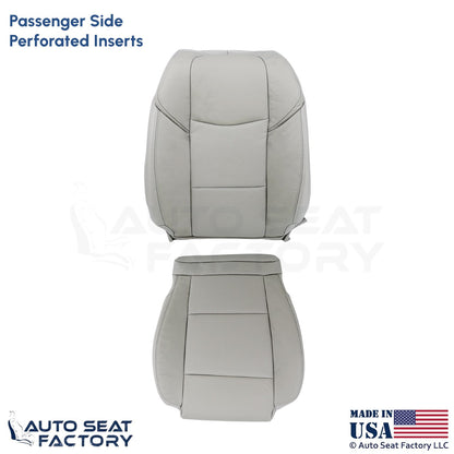2013-2019 Fits Cadillac ATS Leather Front Passenger Side Covers Light Platinum - OEM-Style Replacement Seat Cover