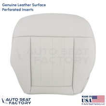 2014-2016 Fits Mercedes Benz E550 Genuine Leather Perf. Driver Bottom Cover Gray - OEM-Style Replacement Seat Cover