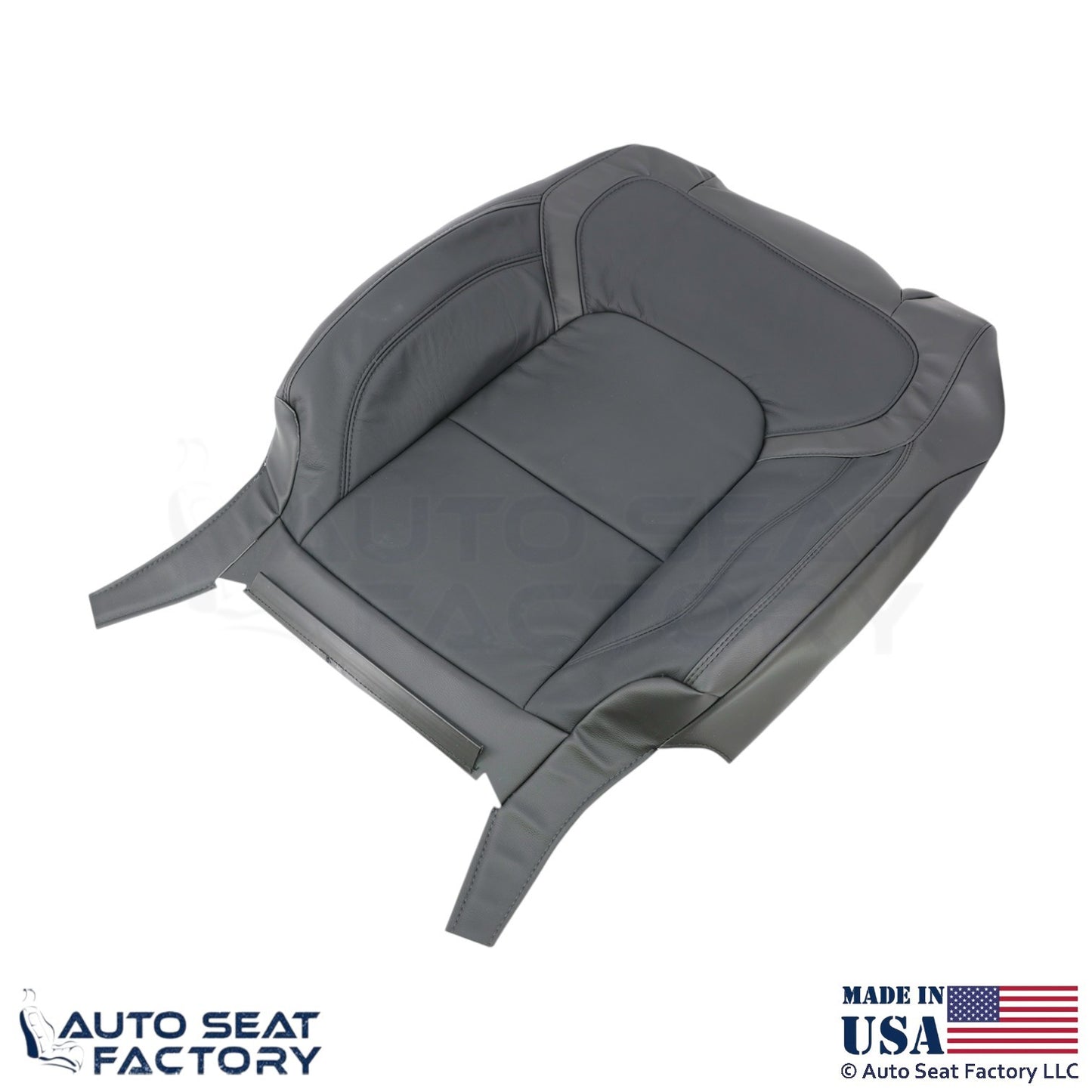 2020 Fits Dodge Ram 1500 Quad Cab Genuine Leather Driver Top Seat Covers Black - OEM-Style Replacement Seat Cover