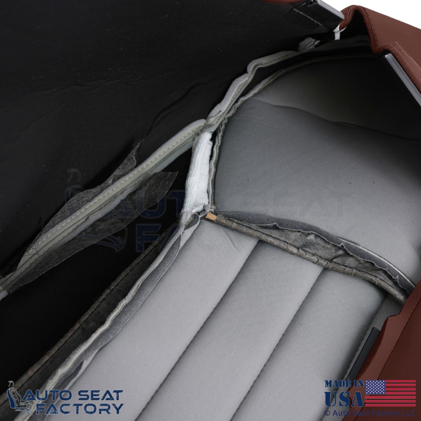 2008-2012 Fits Infiniti EX35 Genuine Leather Front Top Seat Covers Chestnut - OEM-Style Replacement Seat Cover