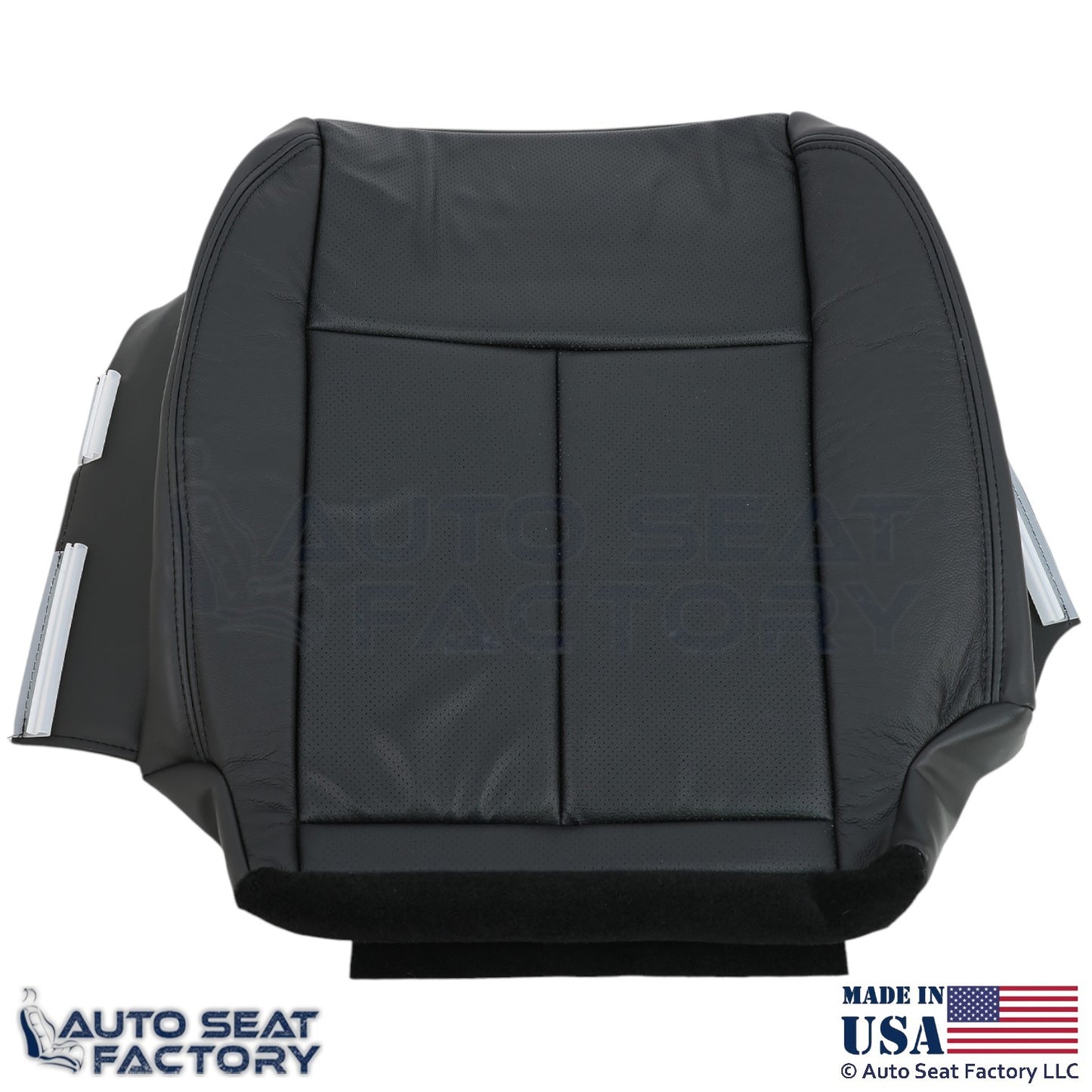 2013-2018 Fits Nissan Altima Sedan Genuine Leather Driver Bottom Cover Charcoal - OEM-Style Replacement Seat Cover