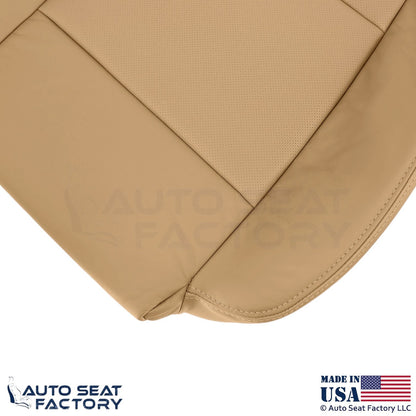 2013-2014 Fits Cadillac ATS Leatherette Perf Front Bottom Seat Covers Caramel - OEM-Style Replacement Seat Cover