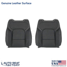 2020 Fits Dodge Ram 1500 Quad Cab Genuine Leather Front Top Seat Covers Black - OEM-Style Replacement Seat Cover