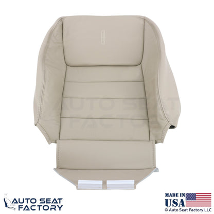 1999-2001 For Lincoln Town Car Genuine Leather Passenger Top Cover Lt. Parchment - OEM-Style Replacement Seat Cover