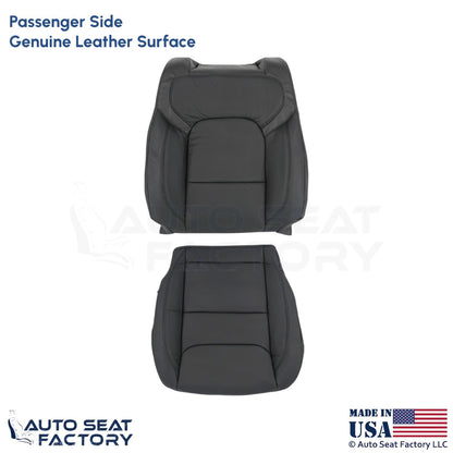 2020 Fits Dodge Ram 1500 Quad Cab Genuine Leather Passenger Seat Covers Black - OEM-Style Replacement Seat Cover
