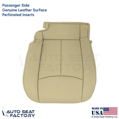 2011-2013 For Infiniti M37 M56 Genuine Leather Passenger Bottom Seat Cover Wheat - OEM-Style Replacement Seat Cover