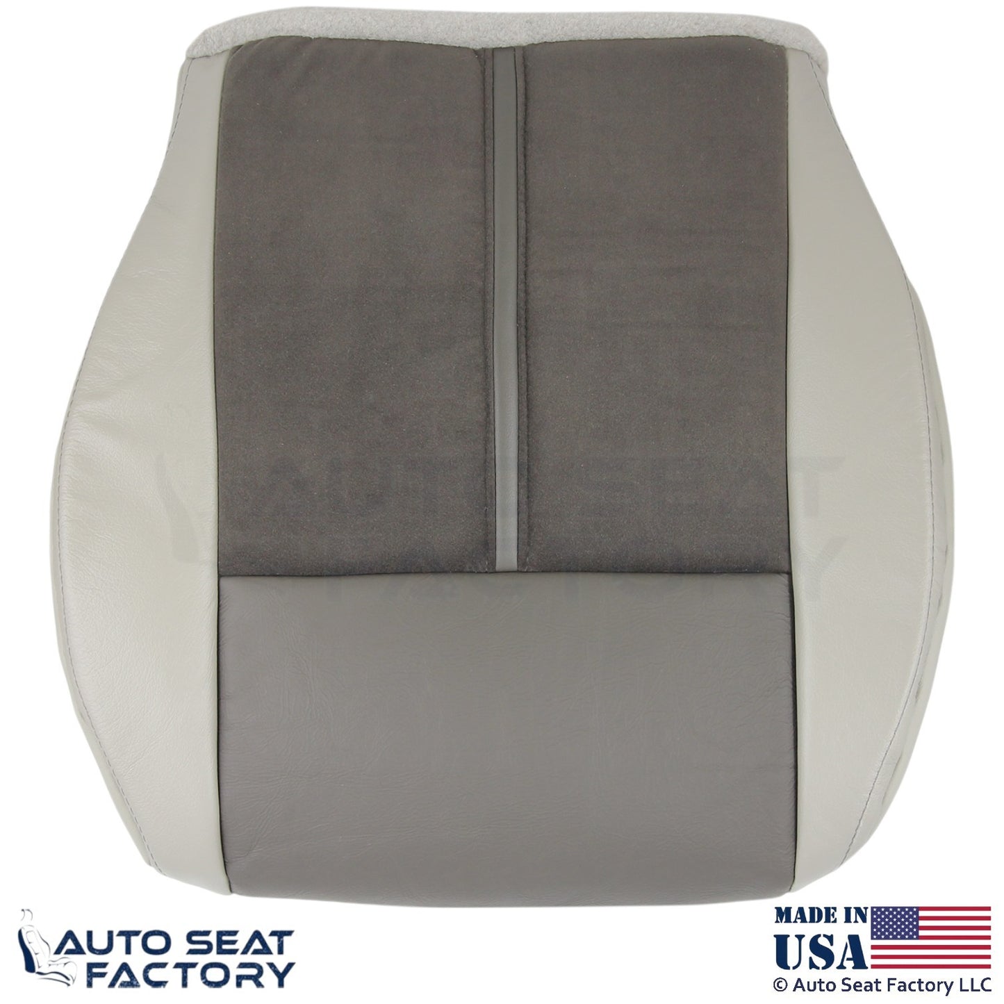 06-07 For Jeep Grand Cherokee Leather Suede Insert Passenger Bottom Cover Khaki - OEM-Style Replacement Seat Cover