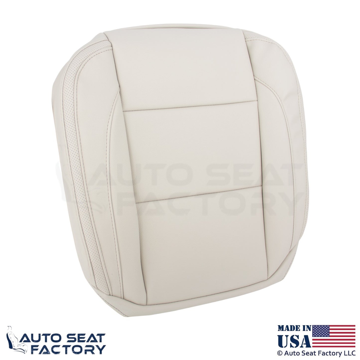 2008-2013 Fits Volvo C70 Leather Perf. Passenger Bottom Seat Cover Calcite Cream - OEM-Style Replacement Seat Cover