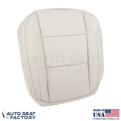2008-2013 Fits Volvo C70 Leather Perf. Passenger Bottom Seat Cover Calcite Cream - OEM-Style Replacement Seat Cover