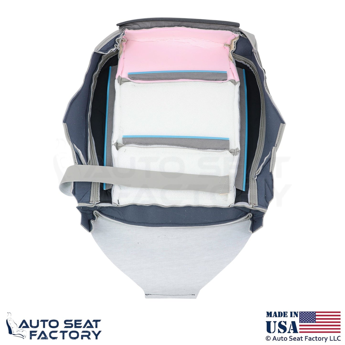 2015-2019 Fits Cadillac ATS Leatherette Perf Front Seat Covers Light Neutral - OEM-Style Replacement Seat Cover