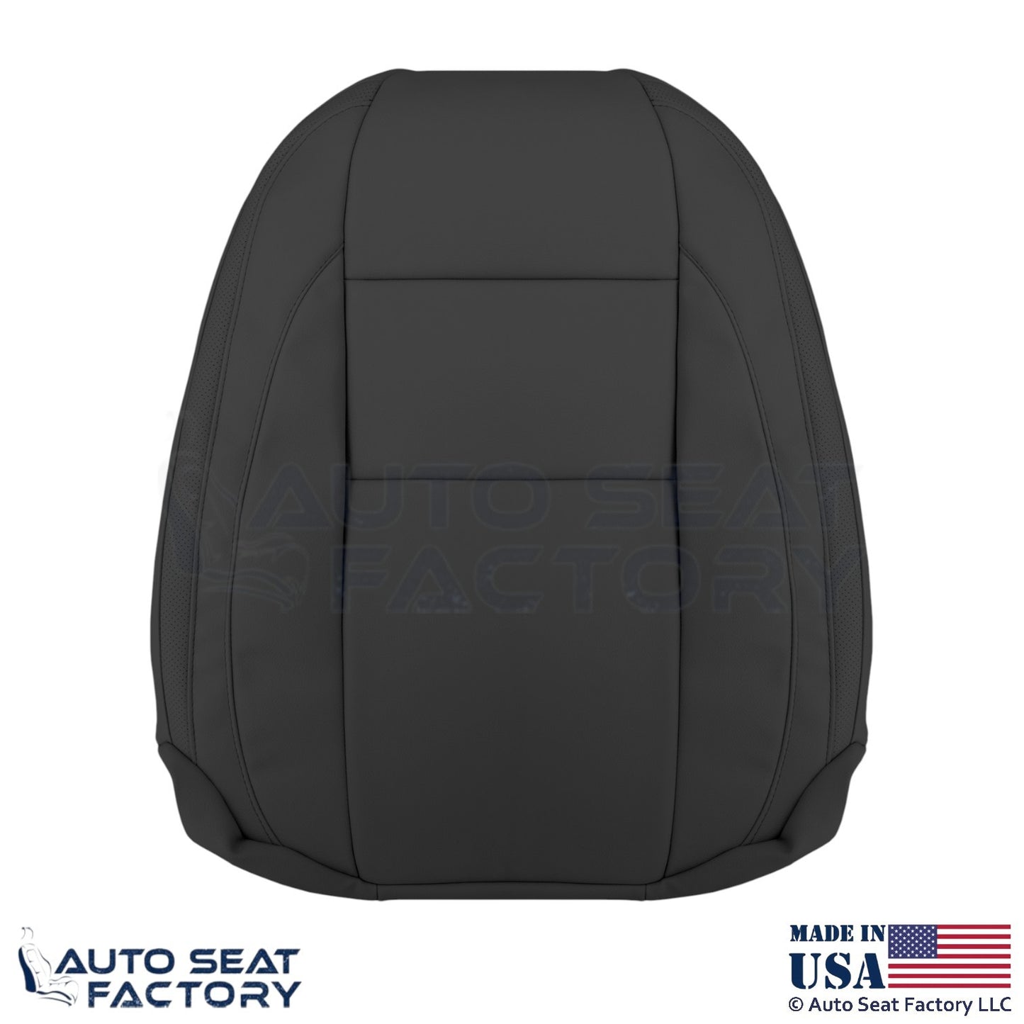 2008-2013 Fits Volvo C70 Leather Perf. Front Replacement Seat Covers Offblack - OEM-Style Replacement Seat Cover