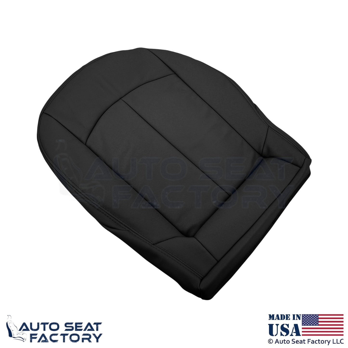 2009 Fits Mercedes Benz CLK350 Genuine Leather Passenger Bottom Seat Cover Black - OEM-Style Replacement Seat Cover