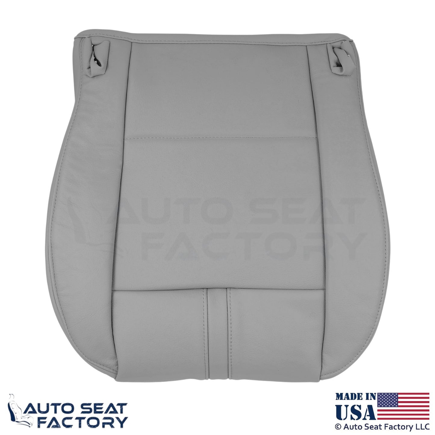 2003-2008 Fits BMW X3 Genuine Leather Front Bottom Replacement Seat Covers Gray - OEM-Style Replacement Seat Cover
