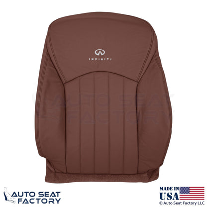 2008-2012 Fits Infiniti EX35 Genuine Leather Front Replacement Covers Chestnut - OEM-Style Replacement Seat Cover