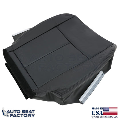 2013-2018 Fits Nissan Altima Sedan Genuine Leather Driver Bottom Cover Charcoal - OEM-Style Replacement Seat Cover