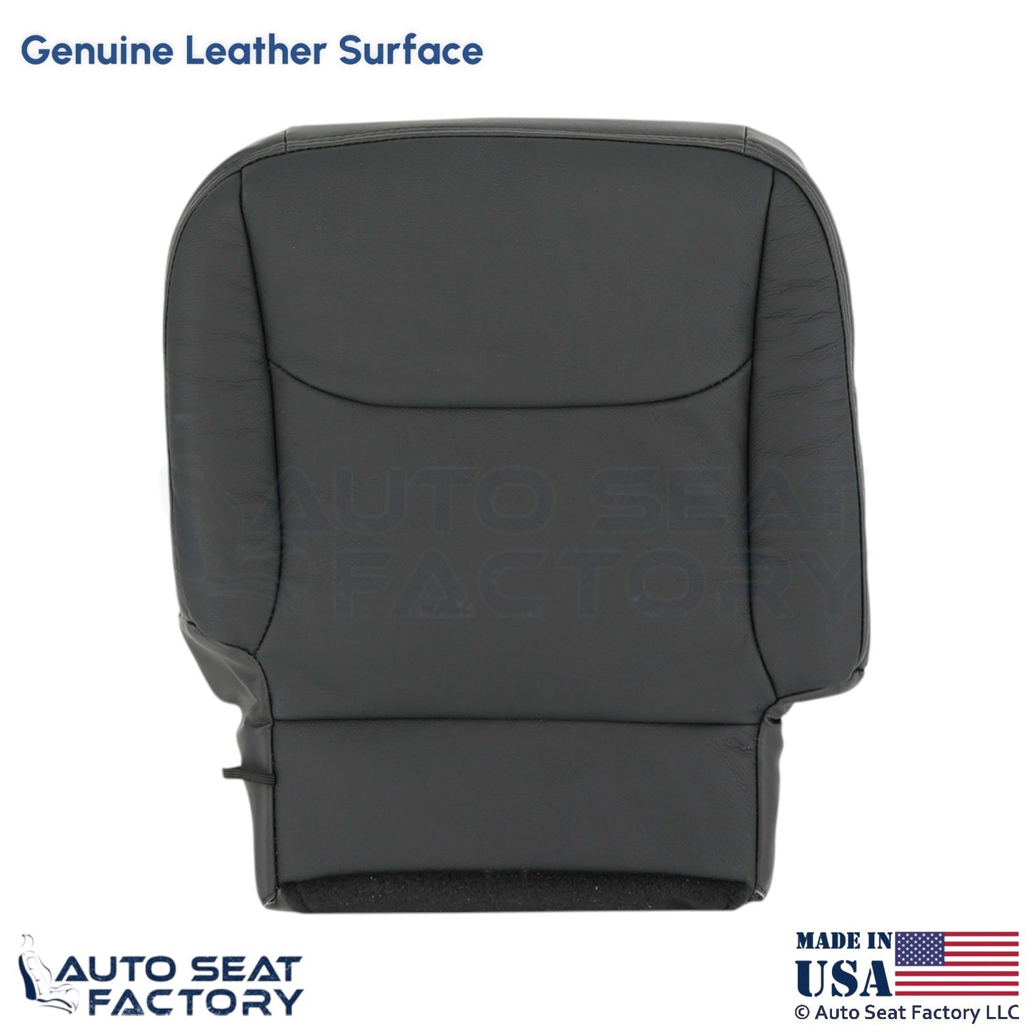 2020 Fits Dodge Ram 1500 Quad Cab Genuine Leather Jump Seat Bottom Cover Black - OEM-Style Replacement Seat Cover