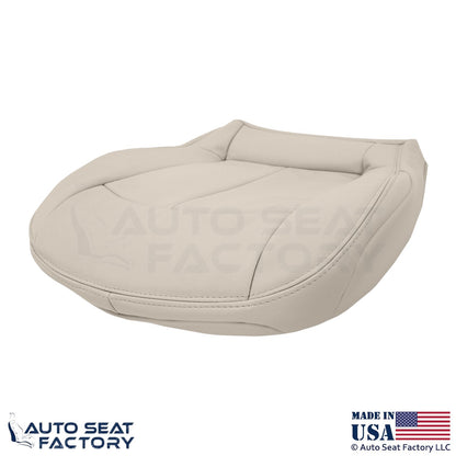 2009 Fits Mercedes Benz CLK350 Genuine Leather Passenger Bottom Seat Cover Stone - OEM-Style Replacement Seat Cover