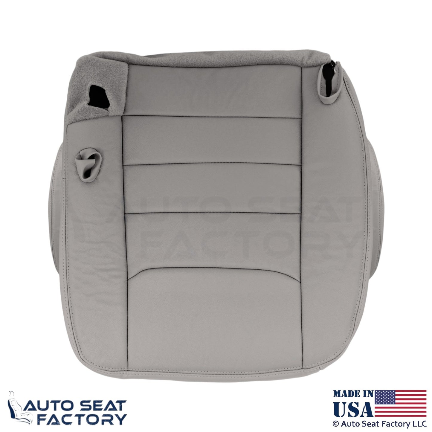 1999-2001 For Lincoln Town Car Genuine Leather Driver Seat Covers Light Graphite - OEM-Style Replacement Seat Cover