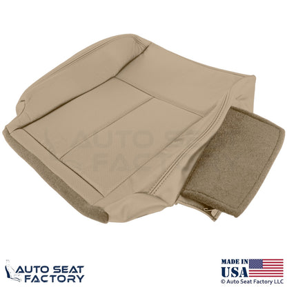 2013-2018 Fits Nissan Altima Sedan Genuine Leather Driver Bottom Cover Beige - OEM-Style Replacement Seat Cover