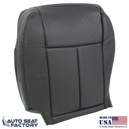 2013-2018 Fits Nissan Altima Sedan Genuine Leather Driver Bottom Cover Charcoal - OEM-Style Replacement Seat Cover