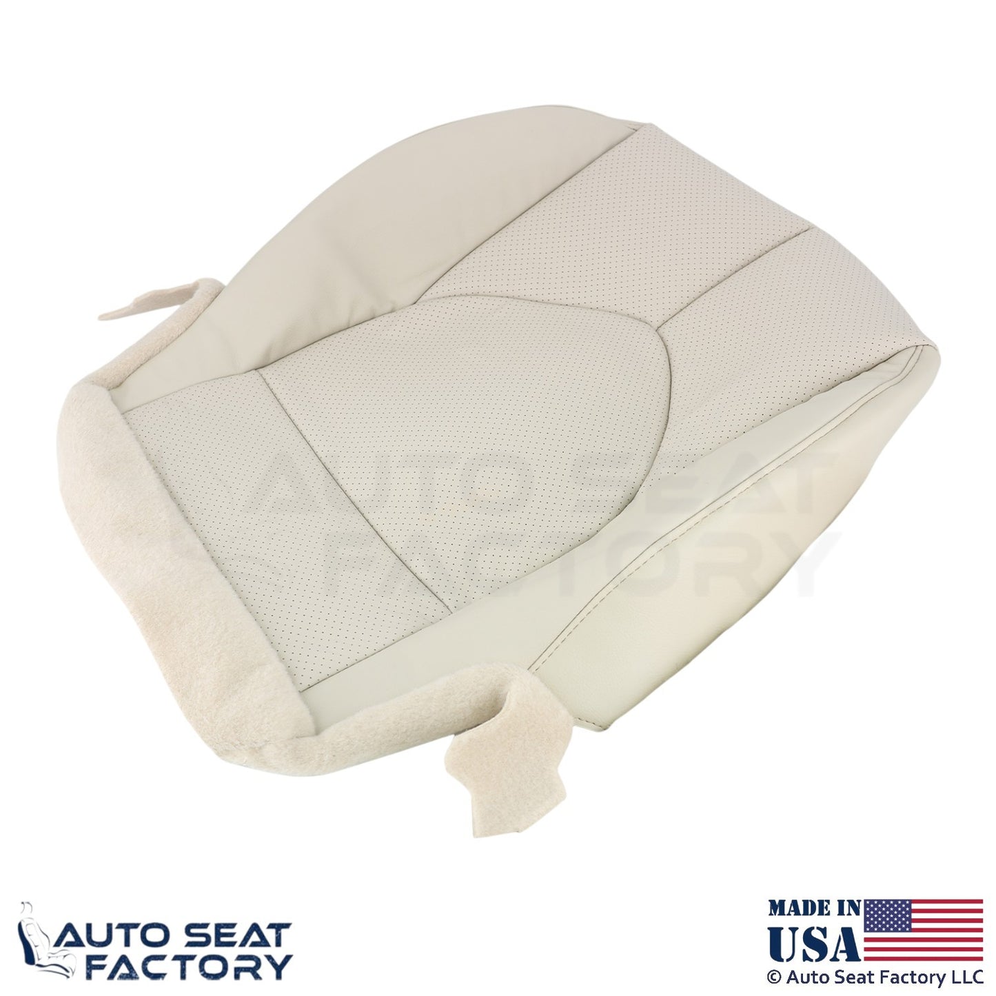 2020-2023 Fits Toyota Highlander Genuine Leather Bottom Covers Harvest Beige - OEM-Style Replacement Seat Cover