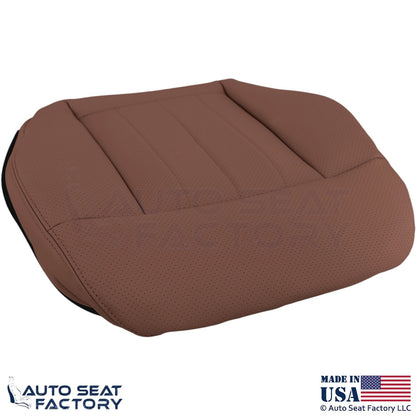 2010-2016 Fits Mercedes Benz E550 E350 Leatherette Perf. Bottom Covers Chestnut - OEM-Style Replacement Seat Cover