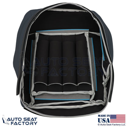 2010-2016 Fits Mercedes Benz E550 E350 Genuine Leather Perf. Bottom Covers Black - OEM-Style Replacement Seat Cover