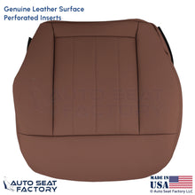2010-16 For Mercedes Benz E550 Genuine Leather Perf Driver Bottom Cover Chestnut - OEM-Style Replacement Seat Cover