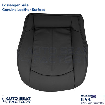 2009 Fits Mercedes Benz CLK350 Genuine Leather Passenger Bottom Seat Cover Black - OEM-Style Replacement Seat Cover