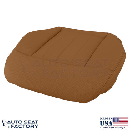 2010-2016 Fits Mercedes Benz E550 Genuine Leather Perf Driver Bottom Cover Beige - OEM-Style Replacement Seat Cover