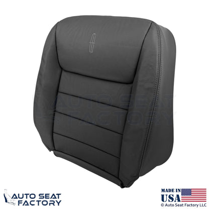 1999-2001 Fits Lincoln Town Car Genuine Leather Front Seat Covers Deep Charcoal - OEM-Style Replacement Seat Cover