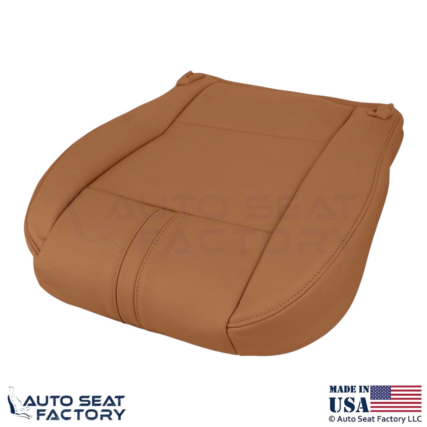 2009-2010 For BMW X3 Genuine Leather Front Driver Bottom Seat Cover Saddle Brown - OEM-Style Replacement Seat Cover