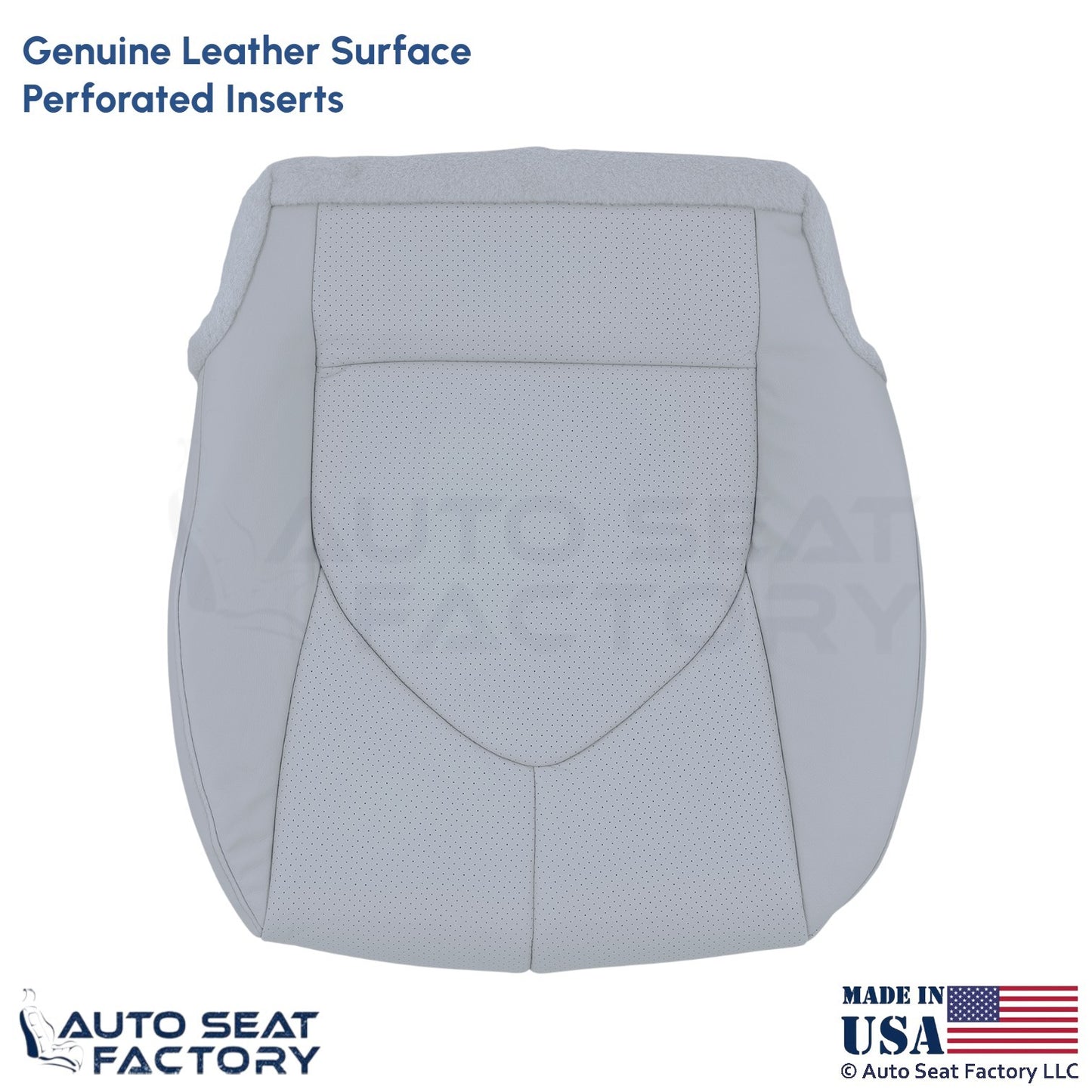 2020-2024 Fits Toyota Highlander Genuine Leather Driver Bottom Cover Graphite - OEM-Style Replacement Seat Cover
