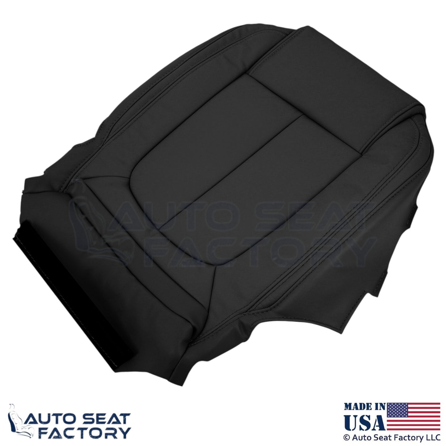 2014-2016 Fits Buick LaCrosse Genuine Leather Driver Bottom Seat Cover Ebony - OEM-Style Replacement Seat Cover