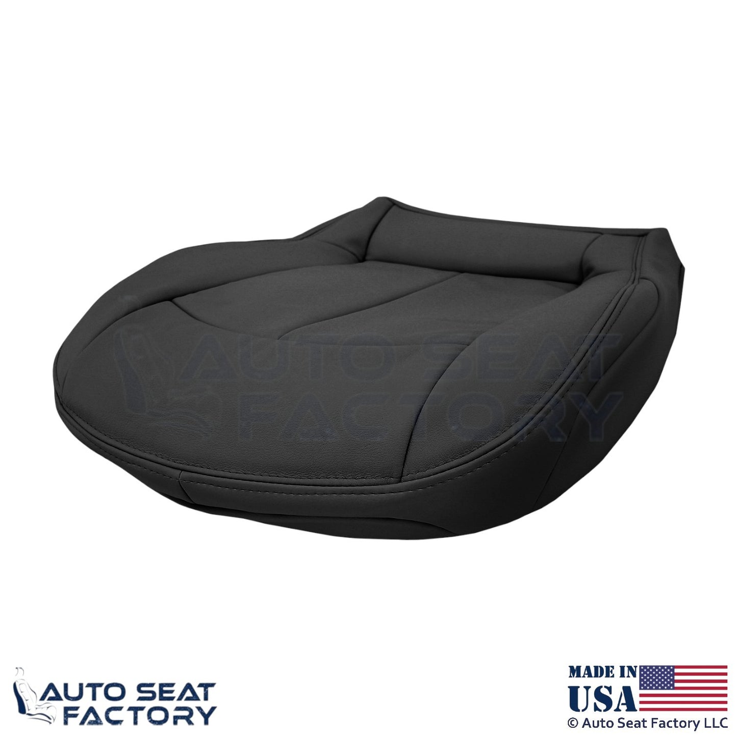 2009 Fits Mercedes Benz CLK350 Genuine Leather Passenger Bottom Seat Cover Black - OEM-Style Replacement Seat Cover