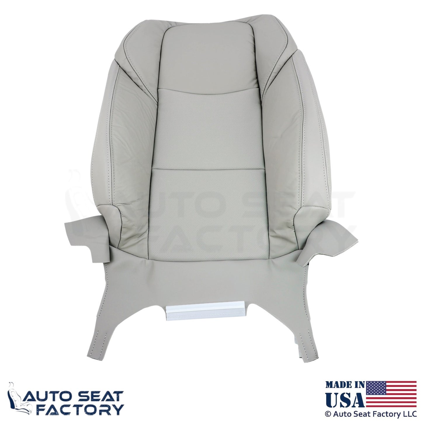 2013-2019 Fits Cadillac ATS Leatherette Front Driver Top Seat Cover Lt. Platinum - OEM-Style Replacement Seat Cover