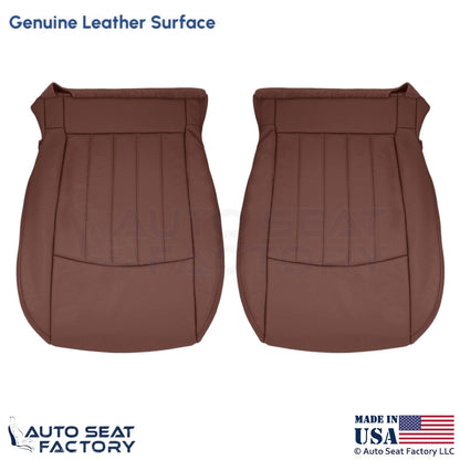 2008-2012 Fits Infiniti EX35 Genuine Leather Front Bottom Seat Covers Chestnut - OEM-Style Replacement Seat Cover