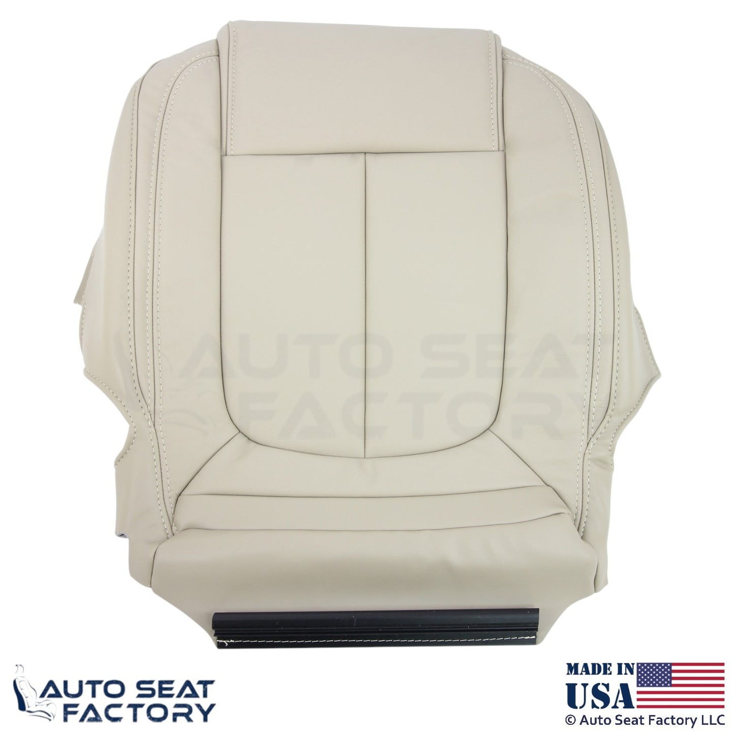 2014-2016 Fits Buick LaCrosse Genuine Leather Passenger Bottom Cover Lt. Neutral - OEM-Style Replacement Seat Cover