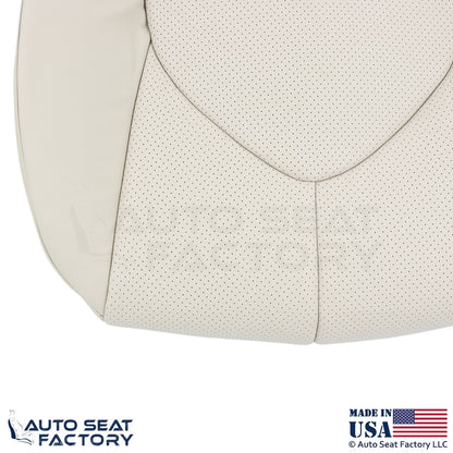 2020-2023 Fits Toyota Highlander Genuine Leather Driver Bottom Seat Cover Beige - OEM-Style Replacement Seat Cover