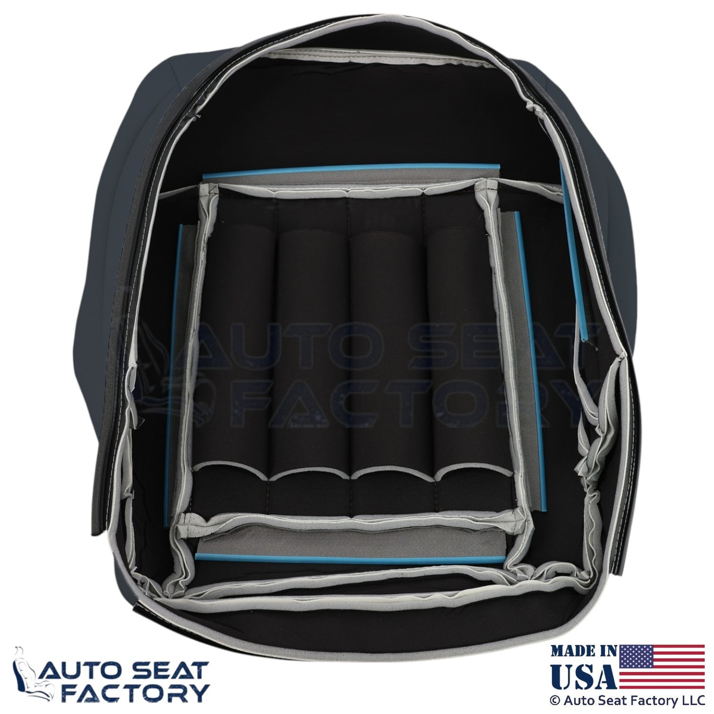 2010-2016 For Mercedes Benz E550 Genuine Leather Perf. Driver Bottom Cover Black - OEM-Style Replacement Seat Cover