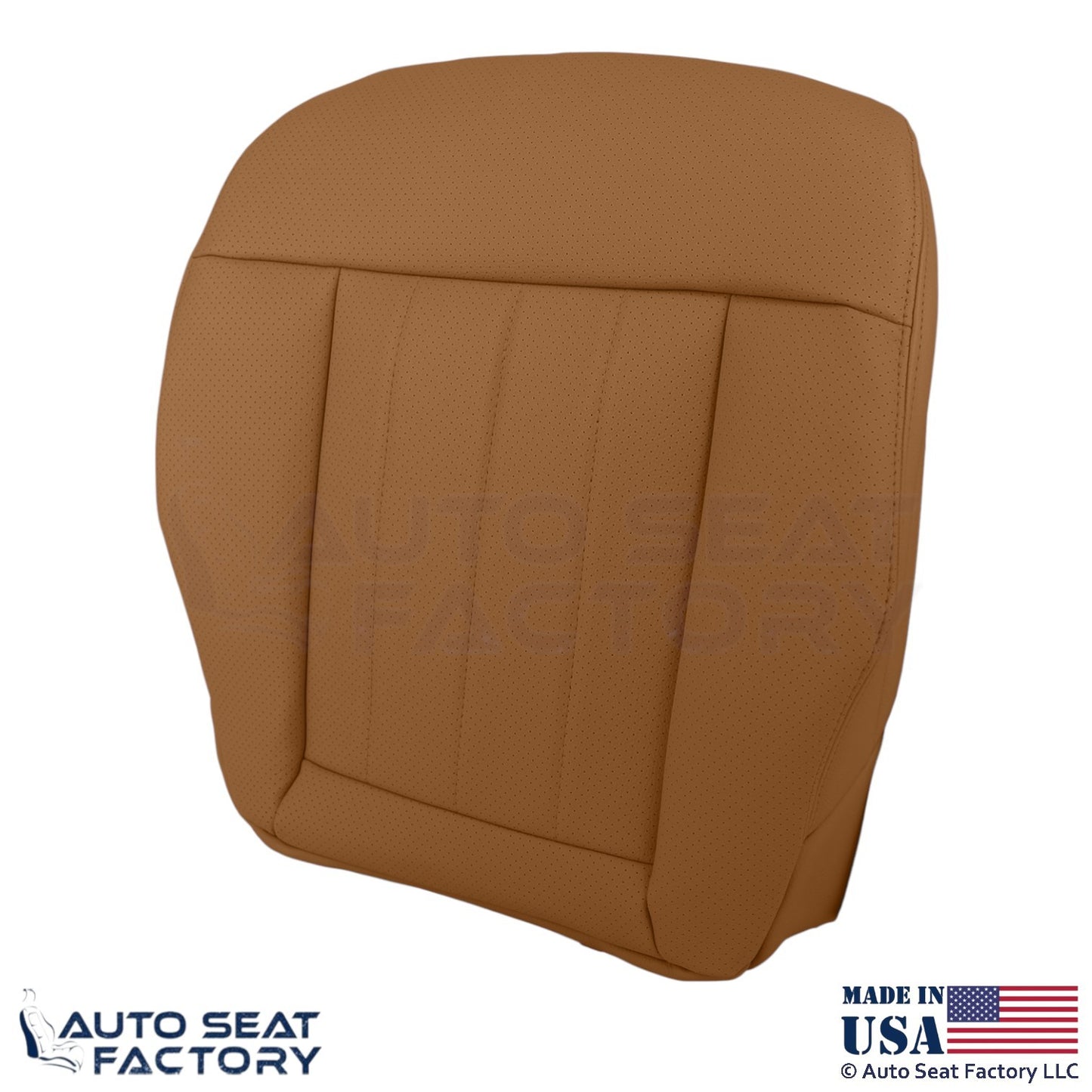 2010-2016 Fits Mercedes Benz E550 Leatherette Perf. Bottom Covers Natural Beige - OEM-Style Replacement Seat Cover