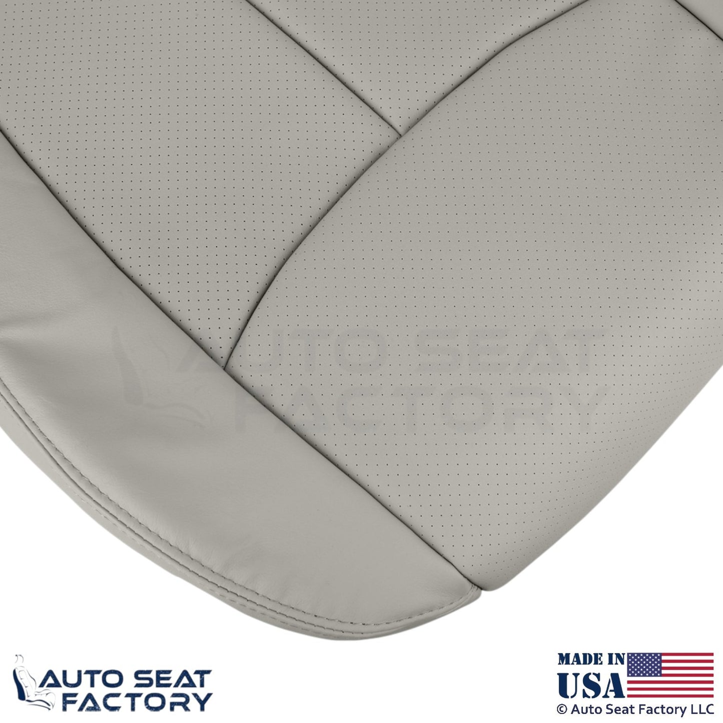 2011-2013 Fits Infiniti M37 M56 Genuine Leather Driver Bottom Seat Cover Stone - OEM-Style Replacement Seat Cover