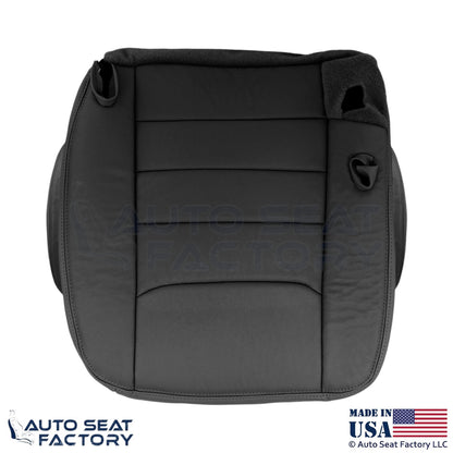 99-01 For Lincoln Town Car Genuine Leather Passenger Bottom Cover Deep Charcoal - OEM-Style Replacement Seat Cover