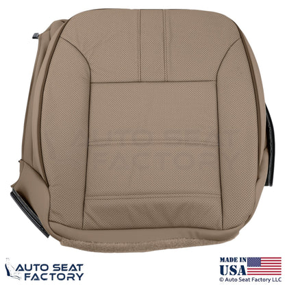 2010-2013 Fits Mercedes Benz R-Class Genuine Leather Driver Bottom Cover Tan - OEM-Style Replacement Seat Cover